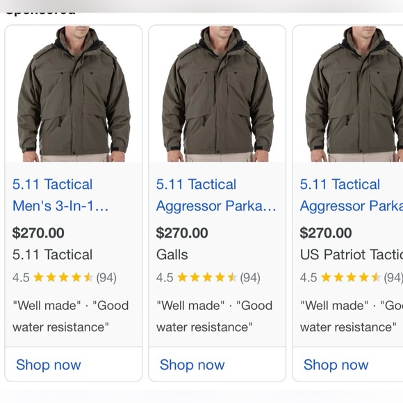 5.11 3 IN 1 SYSTEM TACTICAL AGGRESSOR PARKA NWOT ***COLOR IS ACTUALLY COYOTE *** - Picture 2 of 13